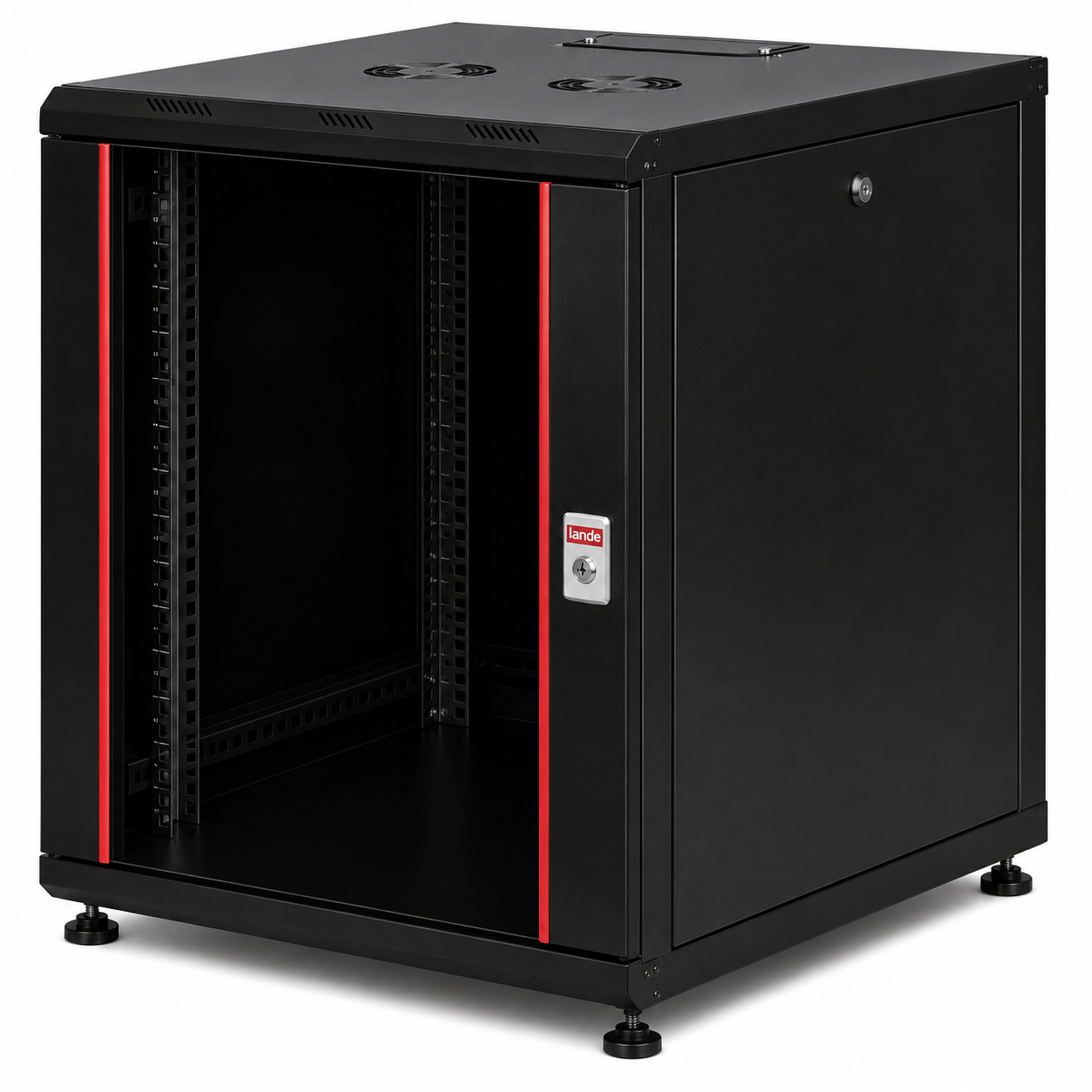 Lande 16U W600mm x D800mm Dikili Tip Kabinet LN-PR16U6080-BL-121