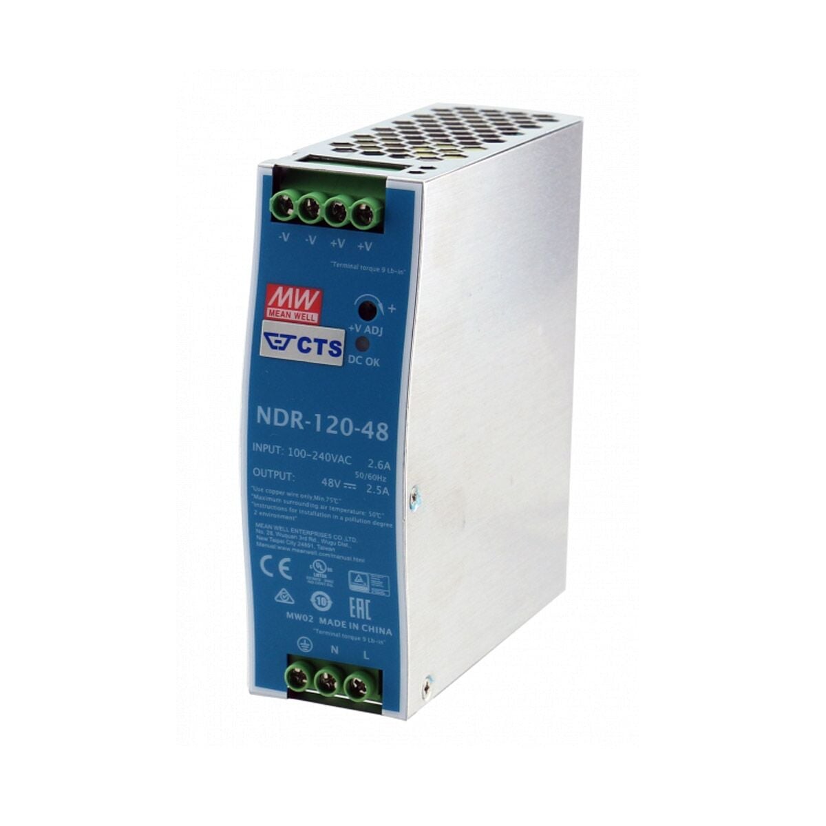 MEAN-WELL NDR-120-48 ENDÜSTRİYEL SWITCH GUÇ KAYNAĞI