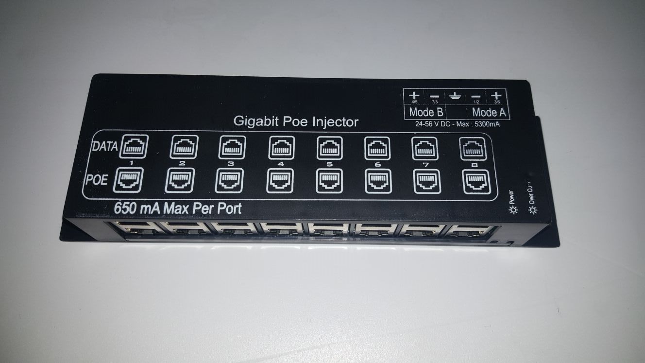 8 PORT Gigabit POE INJECTOR Panel / Yerli Üretim
