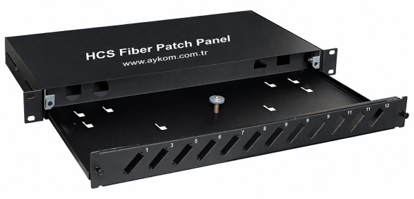 HCS PFO-11222-1U 1U 19'' 12 PORT SC RACK TİPİ DUBLEX ADAPTOR MODULU