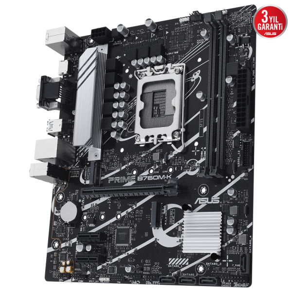 ASUS PRIME B760M-K 2xDDR5 VGA/HDMI 2xM.2 1xGLAN 1700P (12.Gen 13.Gen) ANAKART