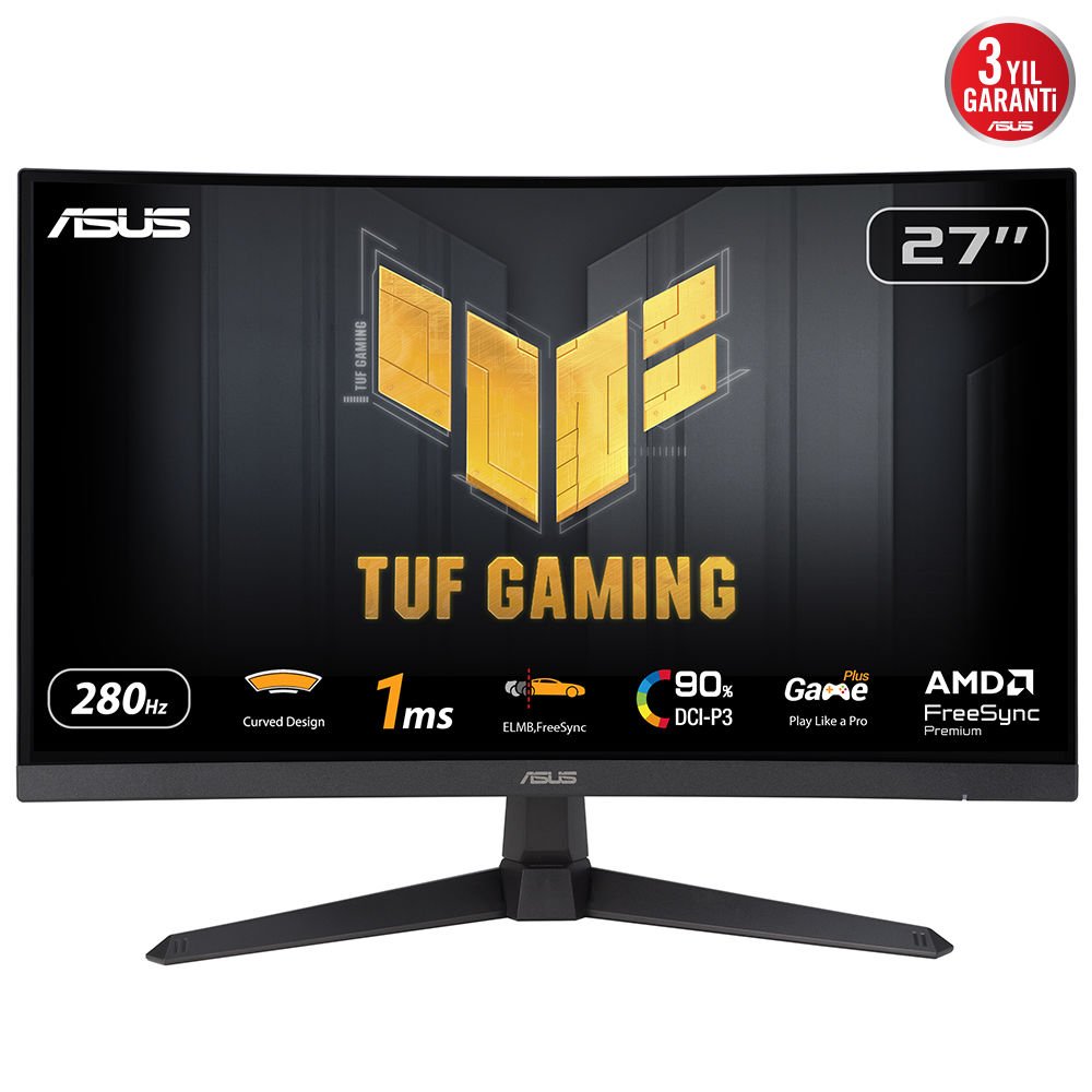 ASUS TUF GAMING VG27VQM1B 27'' 1MS 280HZ 1920x1080 VGA/HDMI VESA CURVED LED GAMING MONITOR