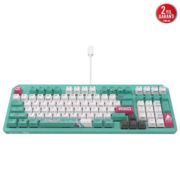 ASUS RA09 TUF GAMING K3 GEN II MIKU/RD/TR/PBT RED SWITCH AURA SYNC RGB IP57 MEKANIK GAMING KLAVYE