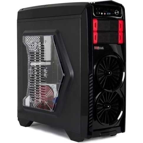 REDROCK G903BR GAME PSU'suz 1x12CM FAN MIDI TOWER PENCERELİ 1xUSB2.0/1xUSB3.0 1xAUDIO SİYAH KIRMIZI KASA