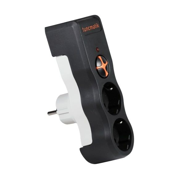 TUNÇMATİK POWERSURGE TSK19022 1050 JOULES 2'Lİ SİYAH AKIM KORUMALI PRİZ