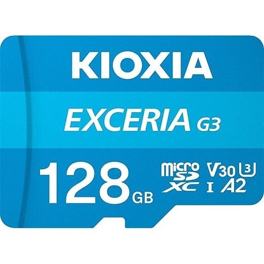 KIOXIA EXCERIA G3 128GB MICRO SDXC CLASS10 V30 4K 160/50MB/s HAFIZA KARTI LMEX3L128GG2