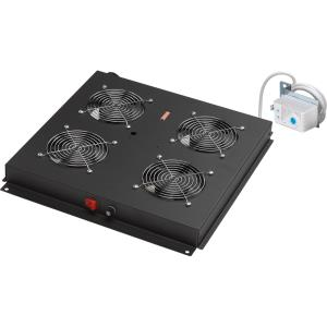Lande 4'Lü Fan Modülü Termostat Switchli Dikili Tip İçin LN-FAN-THM-4FFS-BL