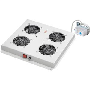 Lande 4'Lü Fan Modülü Termostat Switchli Dikili Tip İçin LN-FAN-THM-4FFS-BL