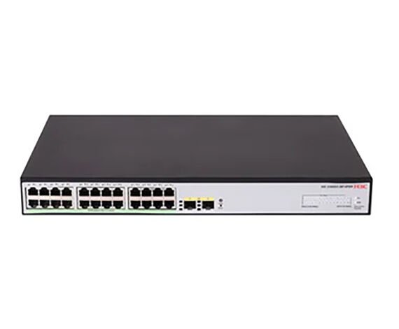 H3C Aolynk S1600V2-26P-HPWR L2 Ethernet Switch with 24*10/100/1000BASE-T PoE+ Ports and 2*100M/1G SFP Ports, (AC)