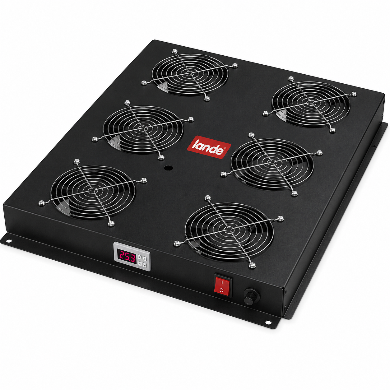 Lande 6'Lı Fan Modülü Dijital Termostat Switchli Dikili Tip Server İçin LN-FAN-THD-6FSR-CC