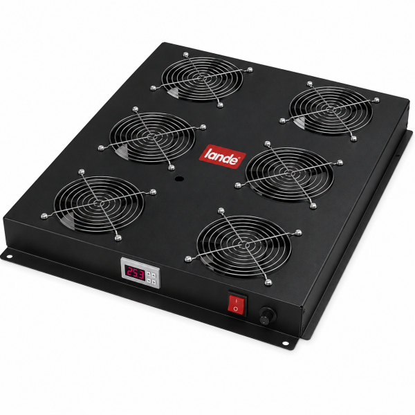 Lande 6'Lı Fan Modülü Dijital Termostat Switchli Dikili Tip Server İçin LN-FAN-THD-6FSR-CC