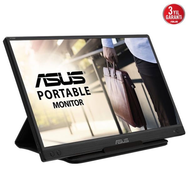 ASUS ZENSCREEN MB166C 15.6 TASINABILIR USB MONITOR IPS 1920x1080 5MS USB-C 3YIL MAT EKRAN DUSUK MAVI ISIK