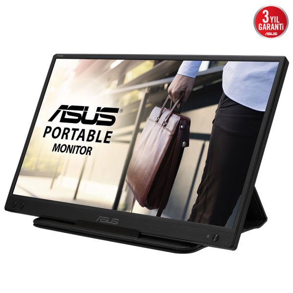 ASUS ZENSCREEN MB166C 15.6 TASINABILIR USB MONITOR IPS 1920x1080 5MS USB-C 3YIL MAT EKRAN DUSUK MAVI ISIK