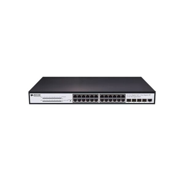 BDCOM S2500-24P4S 24 PORT 10/100/1000 24 PORT POE 4 X SFP 370W LAYER 3 YÖNETİLEBİLİR RACK MOUNT SWITCH