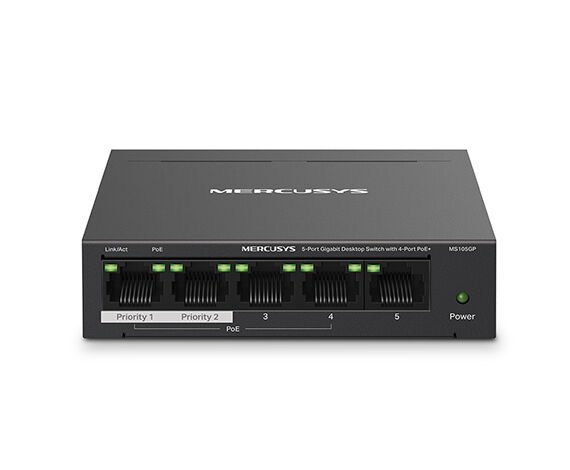 Mercusys MS105GP 5-Port GigabitDesktopSwitch 4poe+