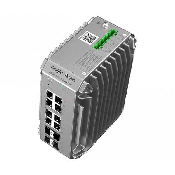 Ruijie Reyee RG-NIS3100-8GT4SFP-HP 8 Port Gigabit PoE + 4GE SFP Endüstriyel Switch
