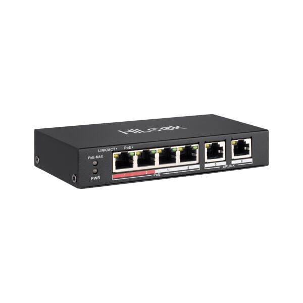 HILOOK NS-0106P-35 10/100 4 PORT POE 2 PORT UPLINK FAST ETHERNET SWITCH