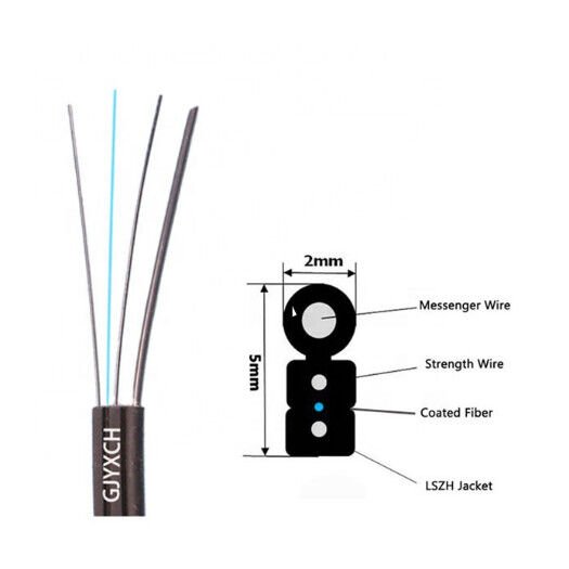 FTTH Fiber Optik Drop Kablosu 2 Core LZSH - Outdoor - 1000 Metre