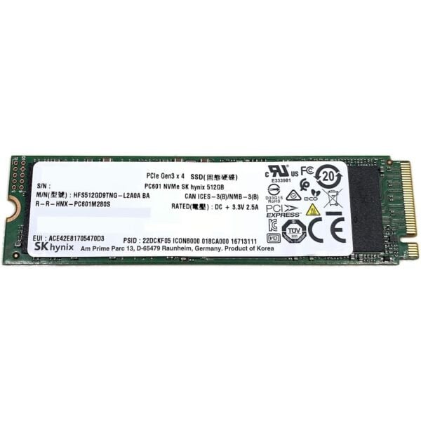 HYNIX BC901 512GB 3400-2500MB/s 2280 PCIe 4.0 NVME SSD BULK