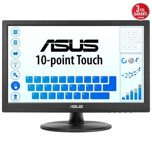 ASUS VT168HR 15.6'' 10MS 1366x768 VGA/HDMI VESA DOKUNMATİK LED MONITOR
