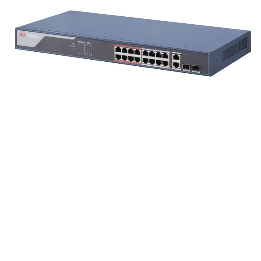 HIKVISION DS-3E1318P-SI 16 PORT 10/100 16 PORT POE 2 PORT UPLINK 230W YONETILEBILIR SWITCH