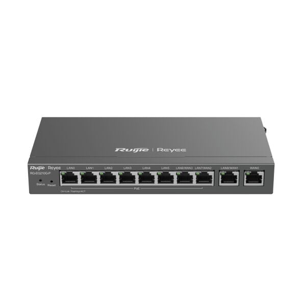 RUIJIE REYEE RG-EG210G-P 8 PORT 10/100/1000 7 PORT POE/POE+ 70 WATT YONETILEBILIR RACKMOUNT GATEWAY