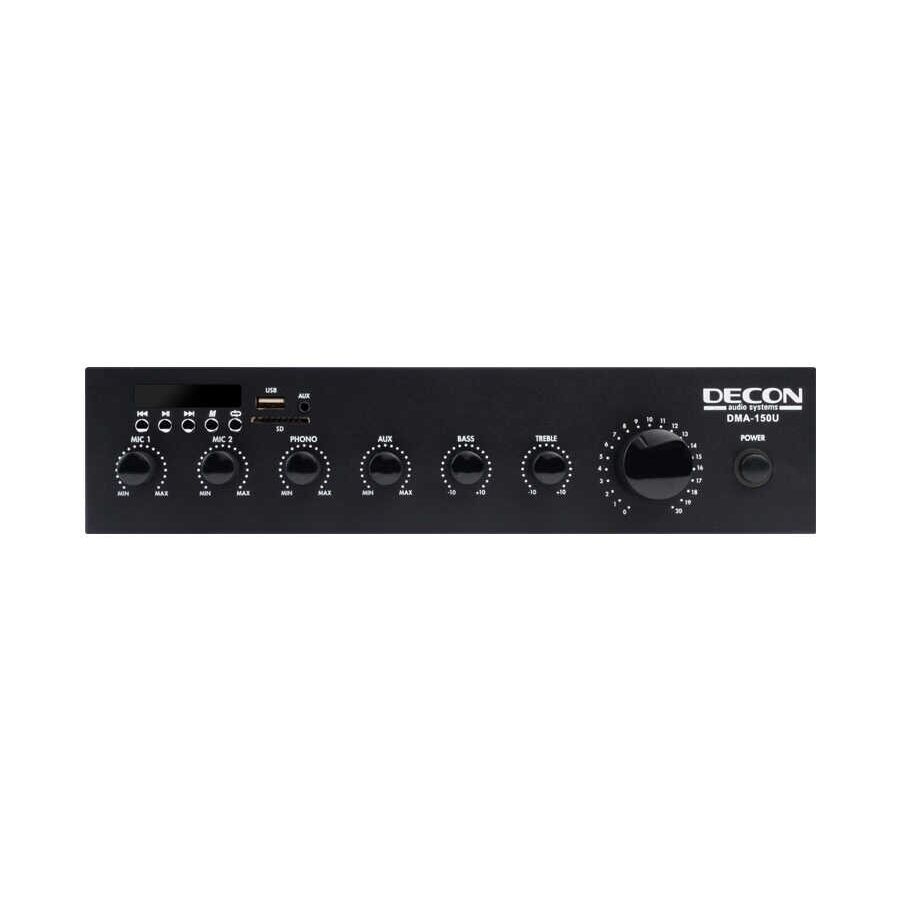DECON DMA-150U 150W 8 OHM/100V 12-24 DC MIXER AMFİ