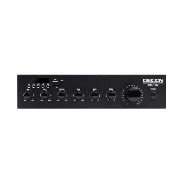 DECON DMA-150U 150W 8 OHM/100V 12-24 DC MIXER AMFİ