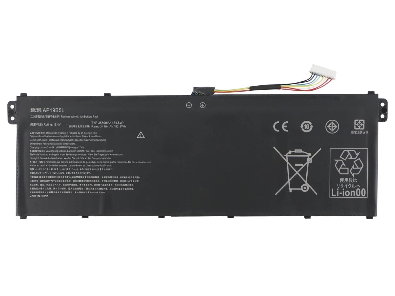 RETRO Acer Aspire AP19B5L 4-Cell Notebook Bataryası (52Wh)