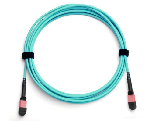 MPO,MPO Base-12 Multi-Mod Fiber Patch Cord OM4 Polarite B 3 Metre - 12 Core