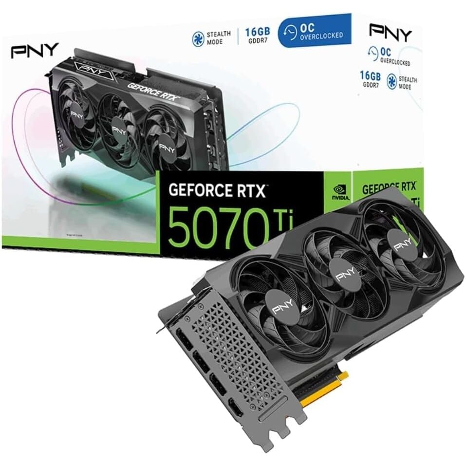 PNY VCG5070T16TFXPB1 RTX5070TI 16GB GDDR7 256Bit 3xDP/1xHDMI