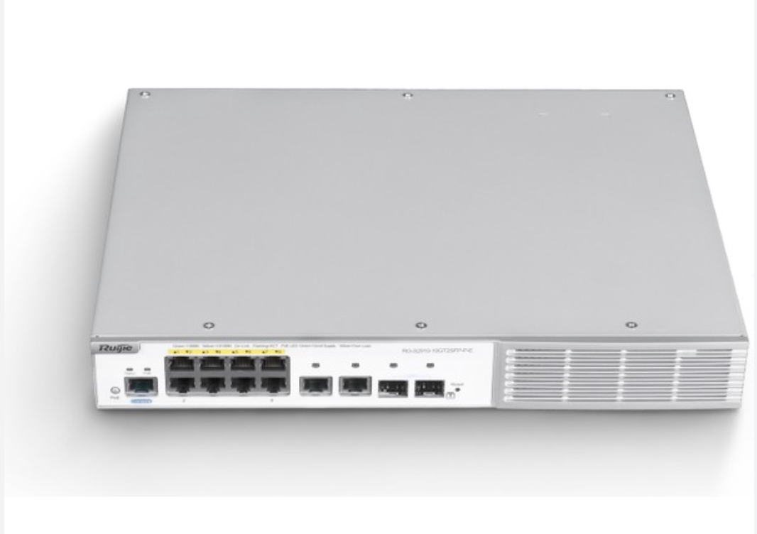 RUIJIE RG-S2910-10GT2SFP-P-E 10 PORT 10/100/1000 8 PORT POE+ 2 X SFP 124 WATT YONETILEBILIR RACK MOUNT SWITCH