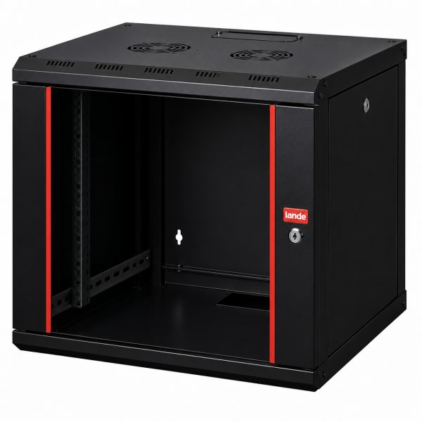 Lande 12U 19'' W600mm x D600mm Duvar Tipi Kabinet LN-PR12U6060-BL
