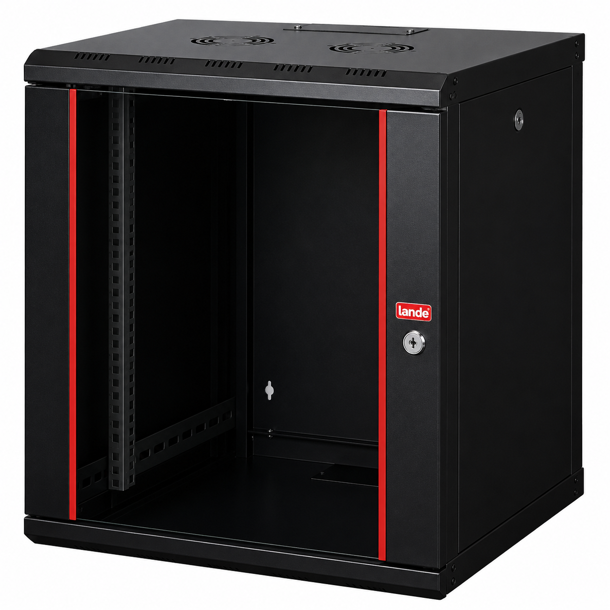 Lande 16U 19'' W600mm x D600mm Duvar Tipi Kabinet LN-PR16U6060-BL