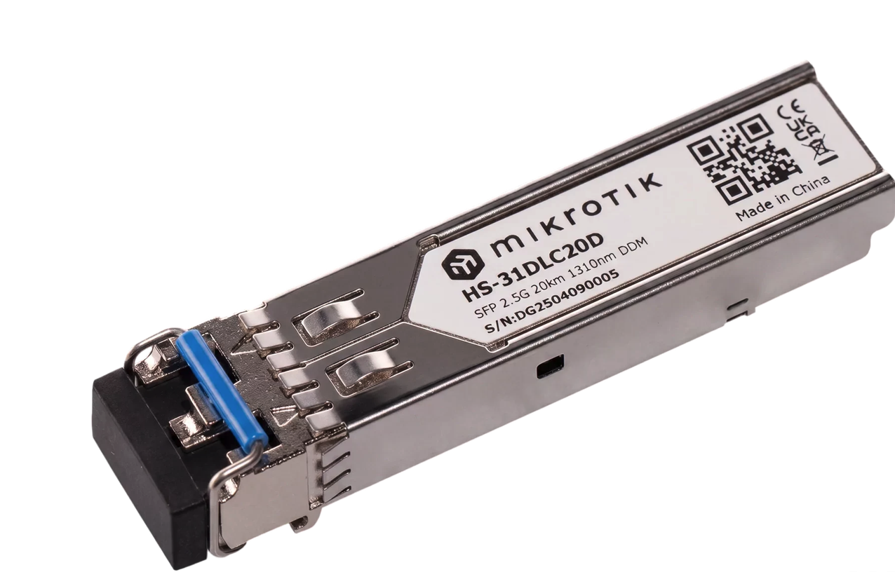 Mikrotik HS-31DLC20D 1G/2.5G 20KM Single Mode LC SFP Modül