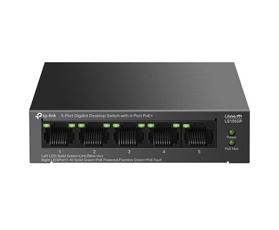 TP-LINK LS105GP 5-Port Gigabit Desktop Switc