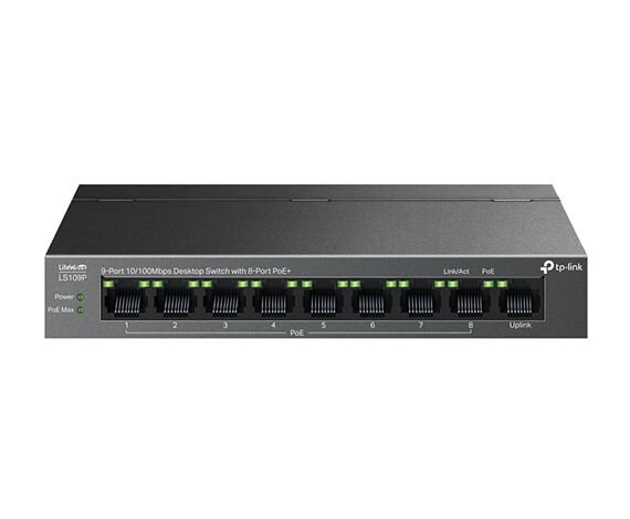 TP-LINK LS109P 9-Port 10/100 Mbps Desktop Sw