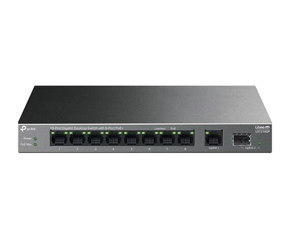TP-LINK LS1210GP 10-Port Gigabit Desktop Swi