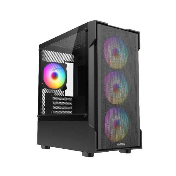 FAZEON F1 M650BBM 650W 80+ 4x RAINBOW FIXED LED FAN MICRO ATX 2xUSB3.0 SİYAH KASA