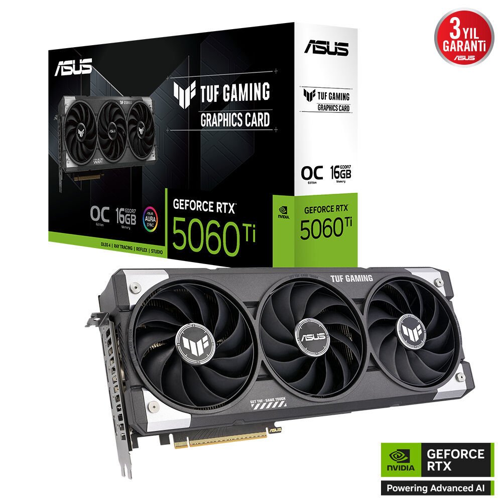 ASUS TUF-RTX5060TI-O16G-GAMING RTX5060TI 16GB GDDR7 192Bit HDMI/3xDP PCI-E 4.0