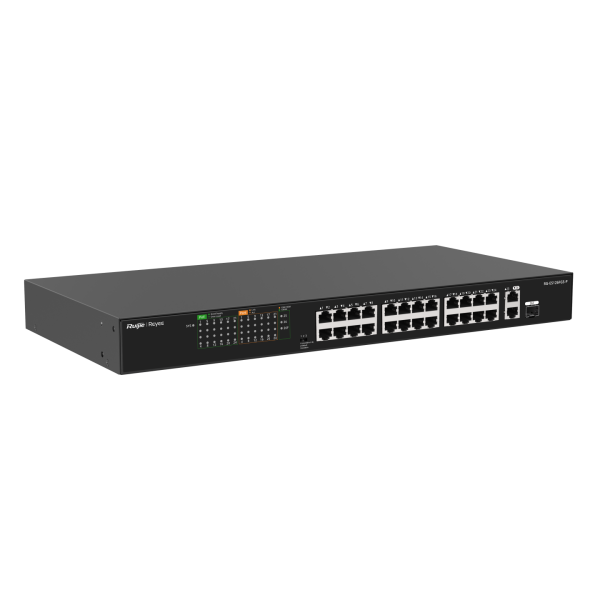 Ruijie Reyee RG-ES126FGS-P 24 Port PoE 2 Uplink + 1 SFP 370W Rackmount Switch