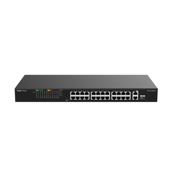 Ruijie Reyee RG-ES126FGS-P 24 Port PoE 2 Uplink + 1 SFP 370W Rackmount Switch
