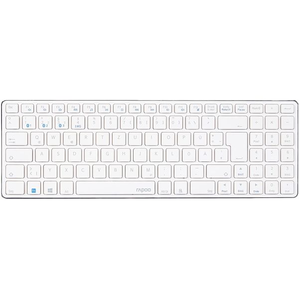 RAPOO 9300M BLUETOOTH MULTİMEDYA BEYAZ SLIM Q KLAVYE+MOUSE