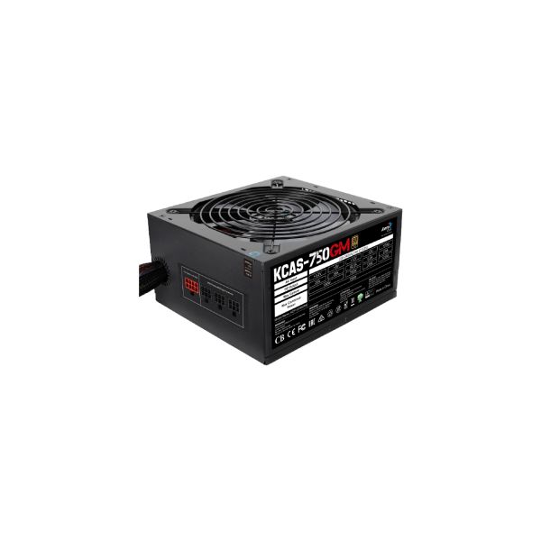 AEROCOOL KCAS 750W 80+ GOLD 12cm FANLI POWER SUPPLY AKTIF PFC AE-KCAS750RGB