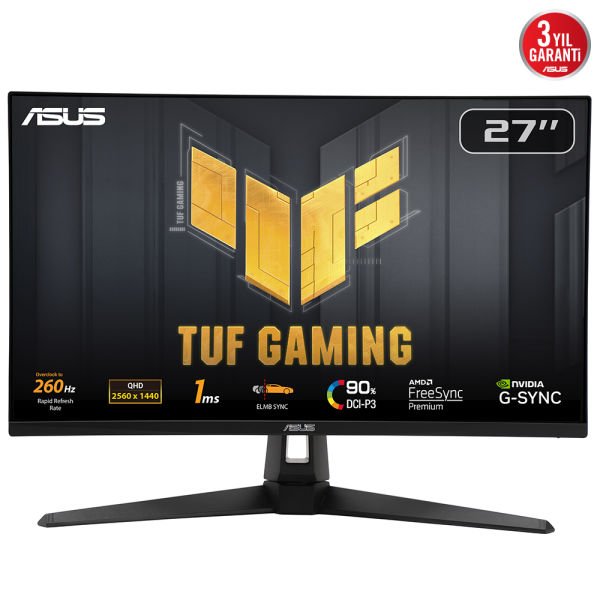 ASUS TUF GAMING VG27AQM1A 27'' 1MS 260HZ 2K 2560x1440 DP/HDMI/USB SPEAKER VESA IPS LED GAMING MONITOR
