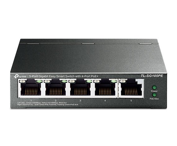 TP-LINK Omada TL-SG105PE 65W 4GE PoE Web Sw 1GEupl