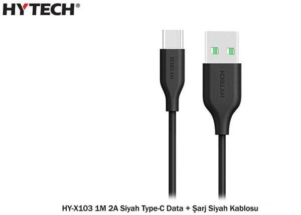 Hytech-HY-X103-1M-2A-Type-C-Data+Şarj