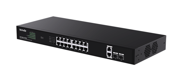 TENDA TEG1120P-16-250W 16 PORT 10/100/1000 POE 2 PORT UPLINK +2 SFP 250W YONETILEMEZ RACK MOUNT SWITCH