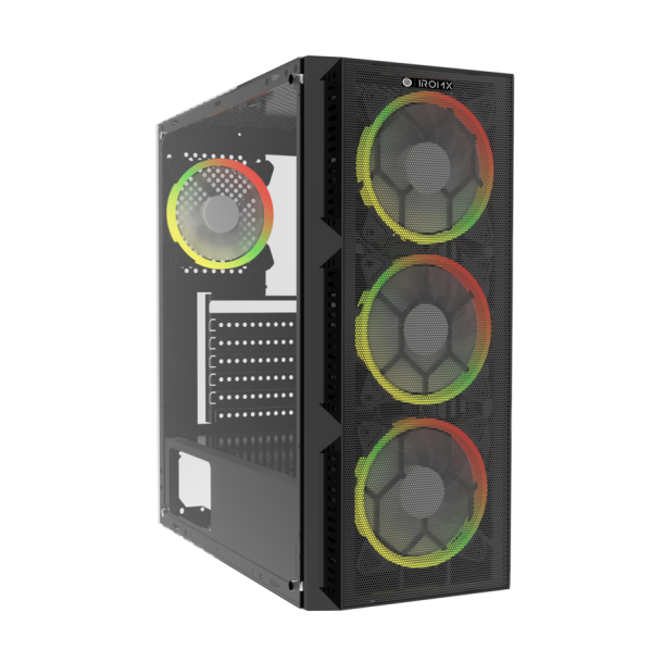 IROMX SPACE BTX-65G 650W 80+ 4x RAINBOW FIXED LED FAN ATX 2xUSB3.0 SİYAH KASA