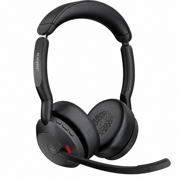 Jabra Evolve2 55 Duo Link380a Ms Şarz Standlı Kablosuz Kulak Üstü Kulaklık